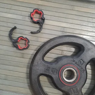 Barra y discos de pesas 5kg