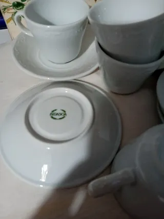 Bidosoa Juego de 6 tazas y platos