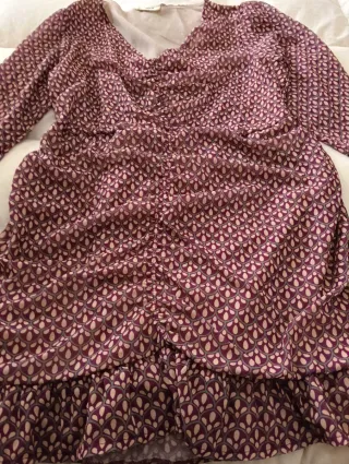 Vestido estampado drapeado