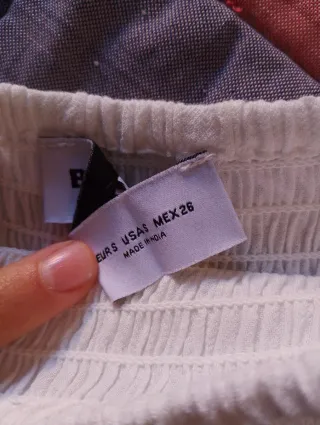 Falda blanca volantes talla 11-12