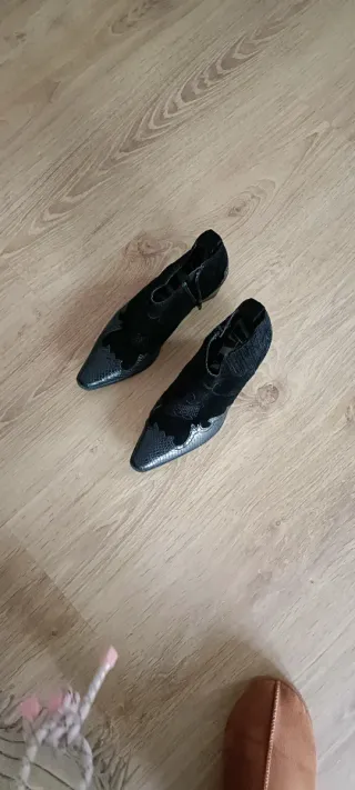 Botines Zara Piel Negro