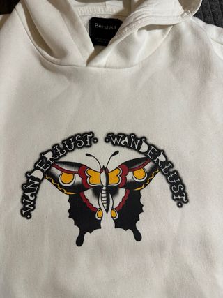 Sudadera Bershka Blanca Talla M