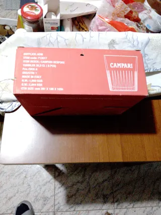 Set 6 bicchieri Campari