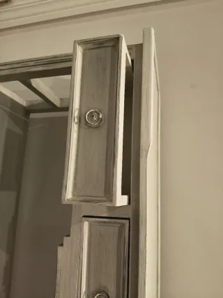 Mesa consola madera decapada recibidor