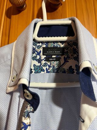 Camisa Zara Man cuello doble estampados