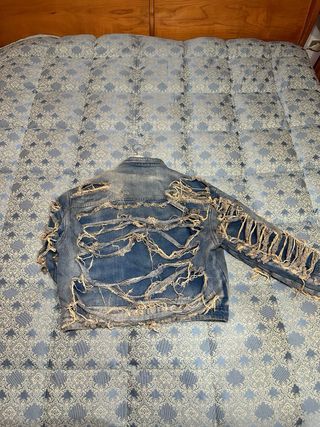 Giacca Denim Bohooman Strappata Taglia XL