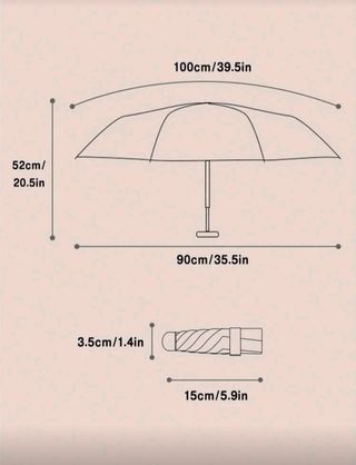 Paraguas mini UV 100cm