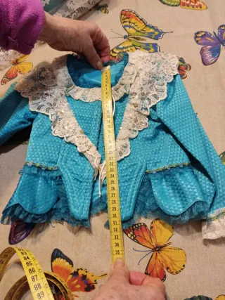Traje Fallera Niña 2-4 Años Azul