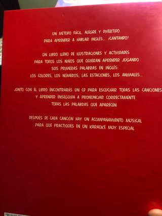 Libro Aprende Inglés Cantando con CD