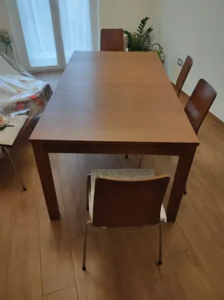 Vendo 6 sedie legno+tavolo allungabile legno