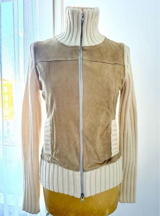 Chaqueta Tommy Hilfiger Lana y Ante Beige