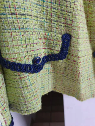 Giacca Chanel Tweed Verde Multicolor