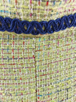 Giacca Chanel Tweed Verde Multicolor