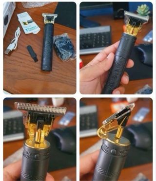 Máquina Cortapelos Barba Batería Dorada