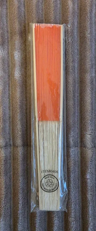 Abanico Repsol Naranja y Beige