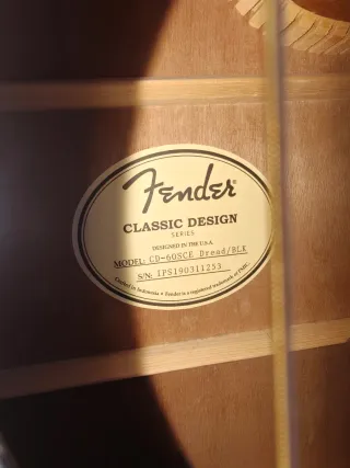Fender CD-60SCE Dreadnought Electroacústica