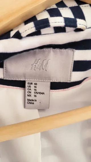 Blazer estilo marinero H&M azul marino y blanco