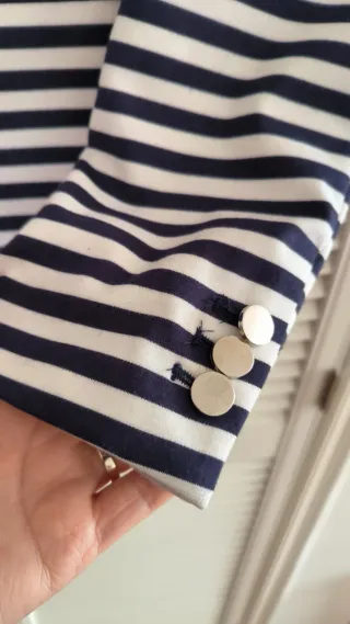 Blazer estilo marinero H&M azul marino y blanco