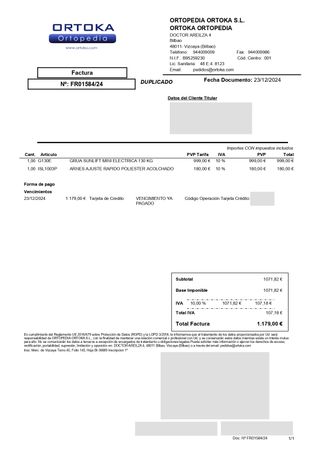 Grúa Sunlift 130 con arnés
