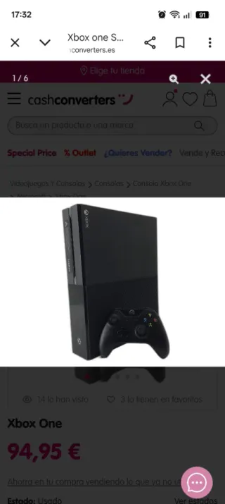 Consola Xbox One Negra