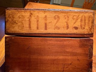 Caja antigua de madera para fotografía