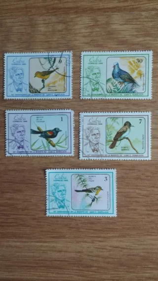 Sellos Cuba Aves - lote 8