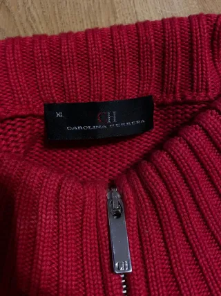 Jersey cremallera Carolina Herrera rojo