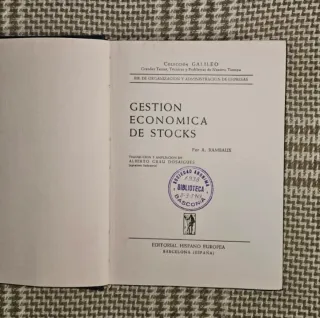 Libro Gestion Economica de Stocks