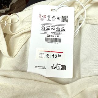 Talla XS - Top asimétrico con drapeado lateral