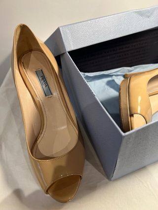 Zapatos Prada Charol Nude Talla 38