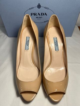 Zapatos Prada Charol Nude Talla 38