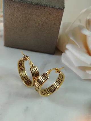 Pendientes Vintage Chapado Oro 18k Versace