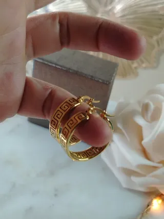 Pendientes Vintage Chapado Oro 18k Versace