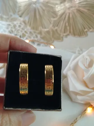 Pendientes Vintage Chapado Oro 18k Versace