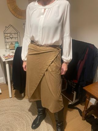 Falda pantalón beige Elisa Rivera talla 46