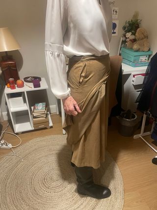 Falda pantalón beige Elisa Rivera talla 46