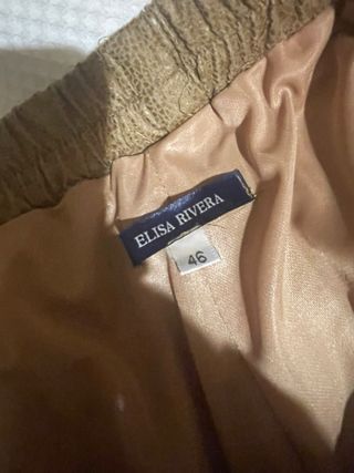 Falda pantalón beige Elisa Rivera talla 46