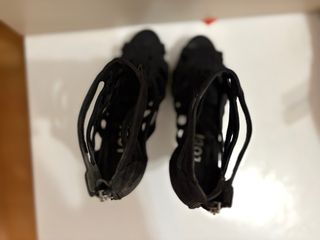 Sandalias Lodi Piel Negra Tacón Plataforma