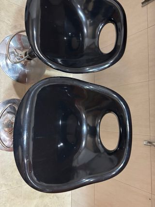 2 Sillas Barra Giratorias Negras