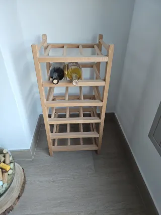 2 Botellero madera 18 botellas 70 x33x30