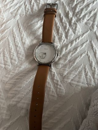Reloj Tous Cuero Marrón y Plateado