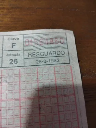 Quinielas antiguas 1982