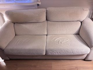 Sofá 2 plazas tela beige