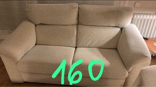 Sofá 2 plazas tela beige