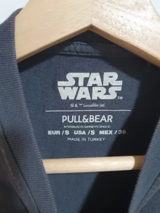 Camiseta Star Wars Pull&Bear Gris Talla S