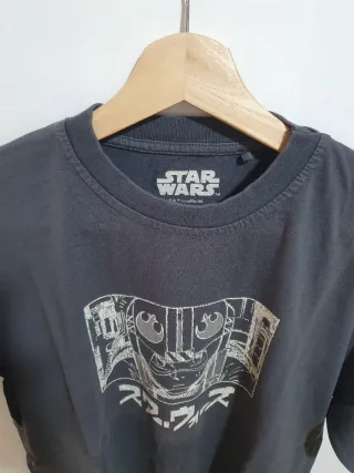 Camiseta Star Wars Pull&Bear Gris Talla S