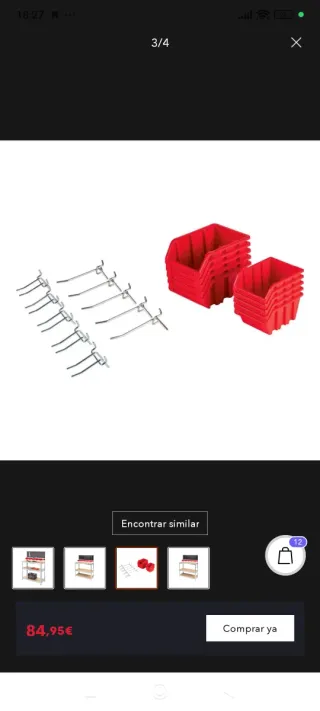 Banco de trabajo con panel y estantes