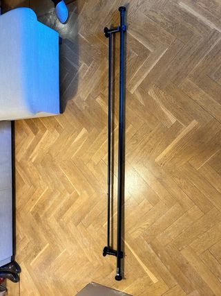 Barra Cortina Extensible Negra 120-220 cm