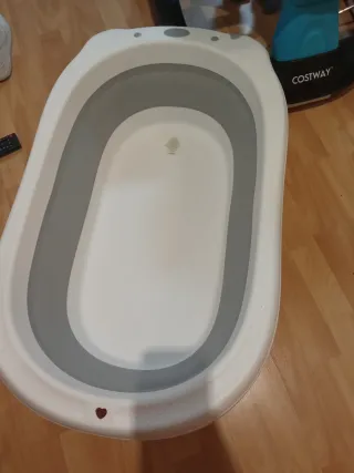 Bañera bebé plegable con cojín