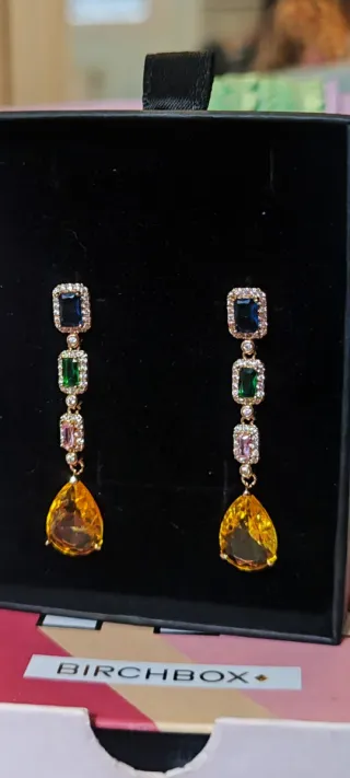 Pendientes largos brillo